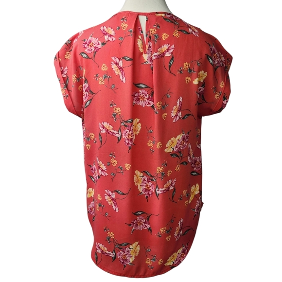 Pink Rose Floral Blouse Size M - Picture 4 of 6